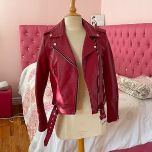 Zara Red Leather Jacket